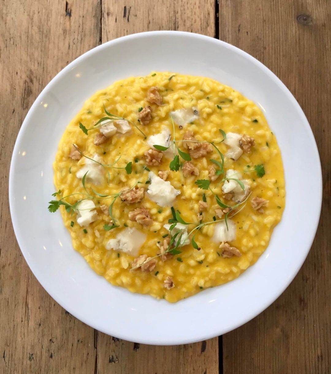 Butternut squash risotto, Gorgonzola and walnuts. Keeping it veggie at Chapel Row.