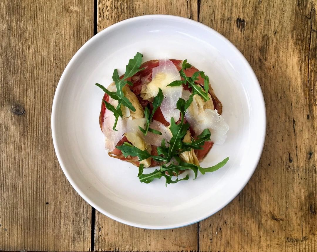 Home-cured Coppa, grilled artichoke, pecorino and rocket. One of our starter options on the set lunch and pre-theatre menu at Chapel Row. £15 for two courses. £19 for three courses. #corkagebath #setlunch #pretheatre #batheats #coppa