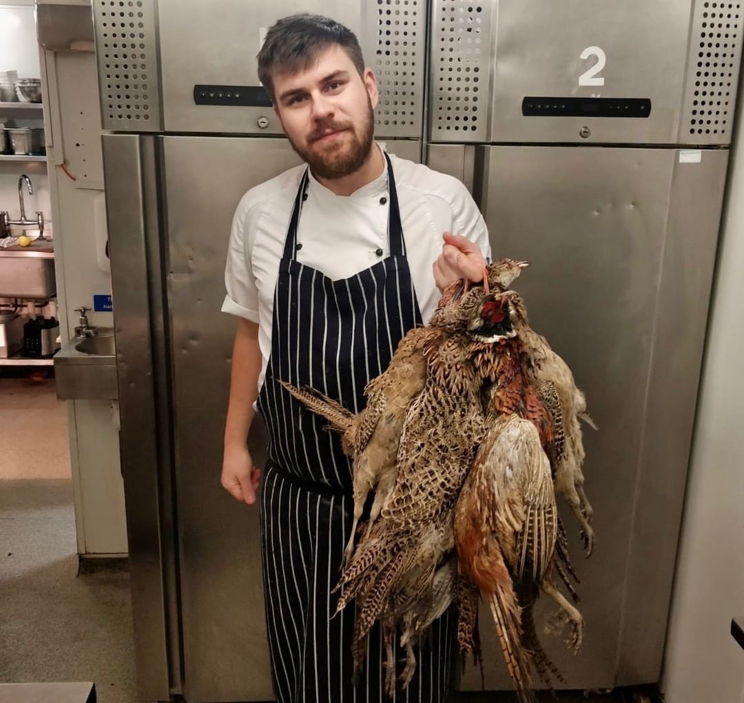 I’m not a pheasant plucker…
Maciej holds two brace kindly provided by our friend JP. Lovely autumnal flavours and colours on the menu this week at Chapel Row. Pop in to see what’s cooking.