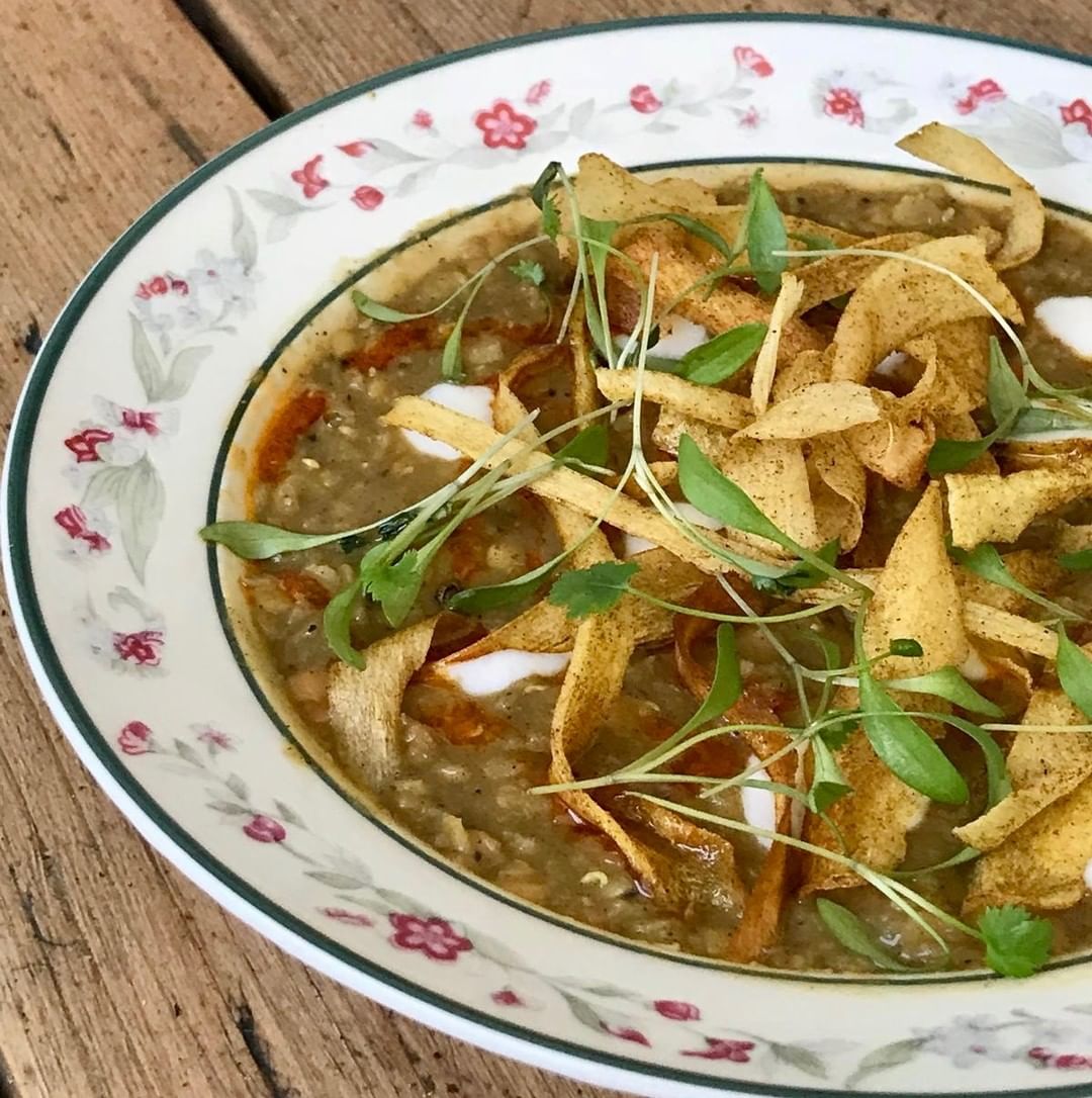 Another vegan dish to grace the menu at Chapel Row. Here is our red lentil dal with coconut yoghurt, smoked chilli oil and curried parsnip crisps. #veganuary